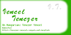 vencel tenczer business card